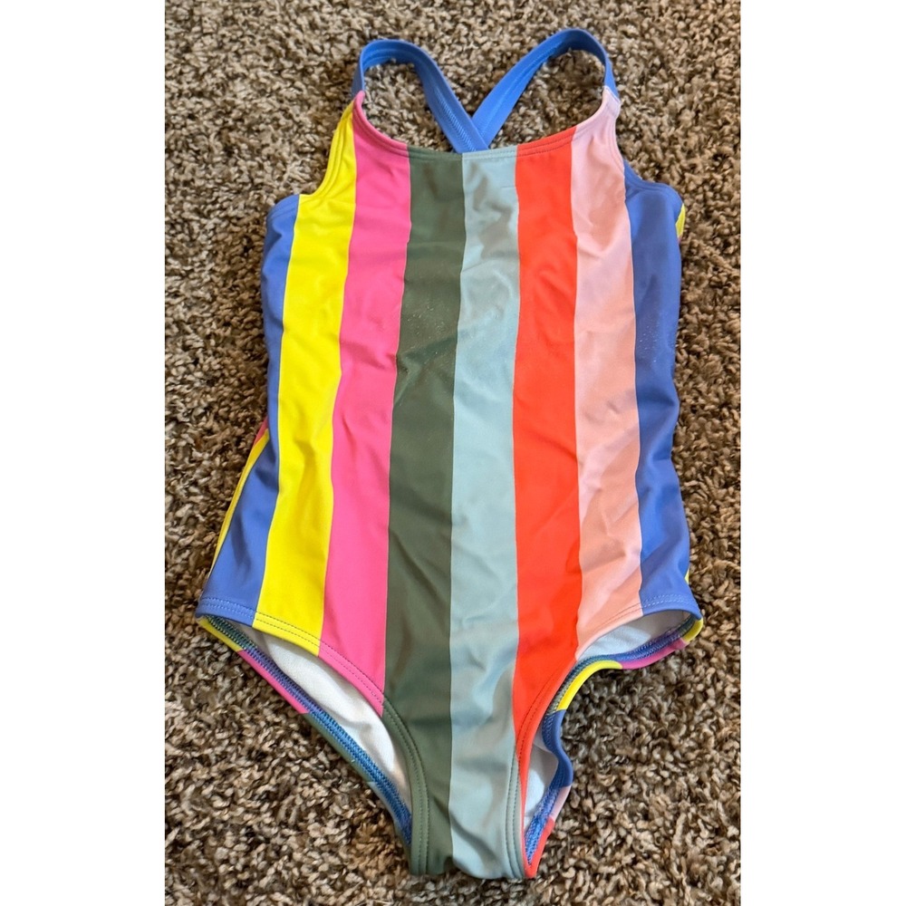 Mini Borden Girls One-Piece Striped Swimsuit 4-5 years